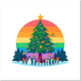 Christmas tree in a gay town Posters and Art